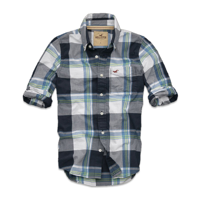 Hollister Hombres Pura Algodón Camisa HCO4513